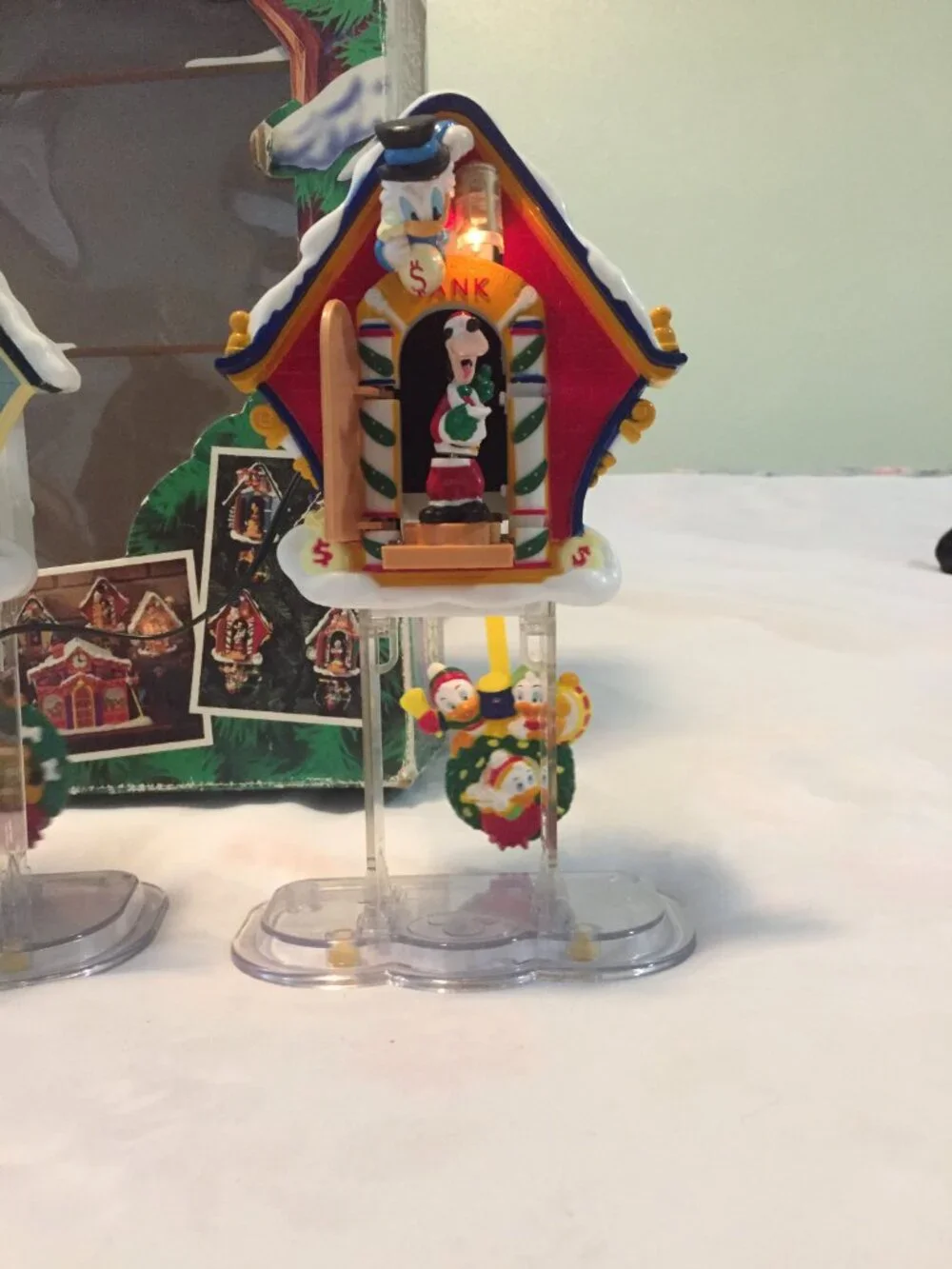 Vintage 1993 Mr. Christmas Disney Mickey's Clock Shop Animated Musical Set Light